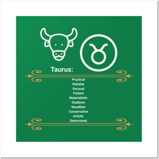 Taurus Zodiac T-Shirt Posters and Art